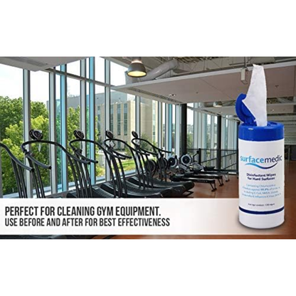 SurfaceMedic Antibacterial Disinfectant Wipes – 100 Alcohol Cleaning Wipes for Surfaces