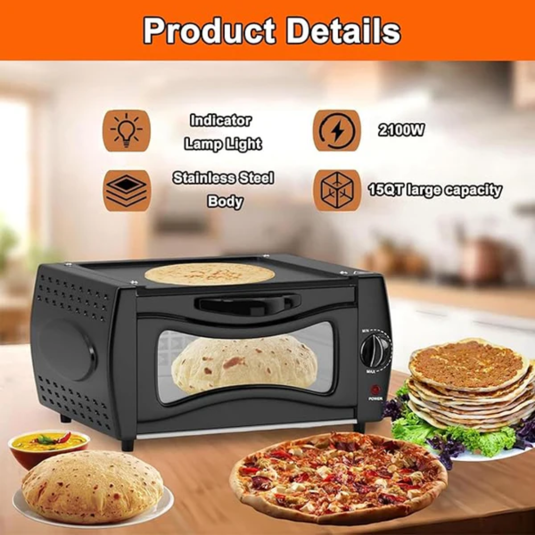 2100W Electric Tandoor Oven Flatbread Cooker with Thermostat Control