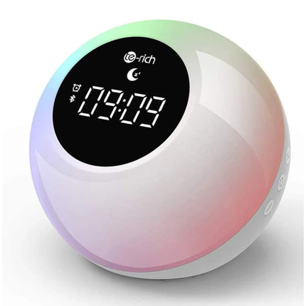 Te Rich Bluetooth Alarm Clock LED Lamp Speaker Touch Control