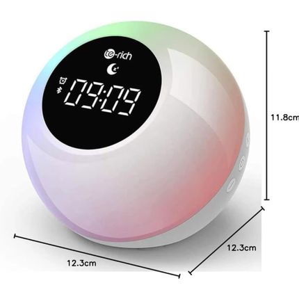 Te Rich Bluetooth Alarm Clock LED Lamp Speaker Touch Control