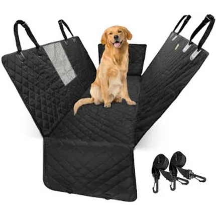 Waterproof Dog Car Seat Cover Black Non Slip Quilted Protector Isofix Compatible