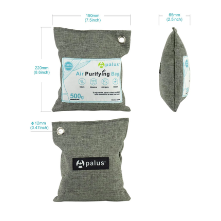 Natural Bamboo Charcoal Air Purifier Bag 500g – Odour Absorbing Dehumidifier
