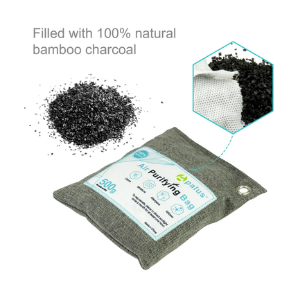 Natural Bamboo Charcoal Air Purifier Bag 500g – Odour Absorbing Dehumidifier