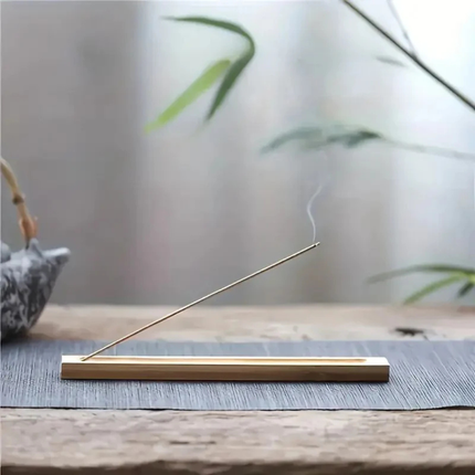 Wooden Bamboo Incense Holder – Natural Stick Incense Burner